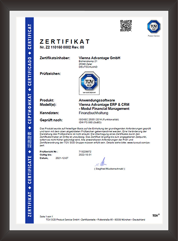 ISO 25051 Certified by TÜV SÜD
