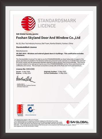 AS 2047 Certified by SAI Global