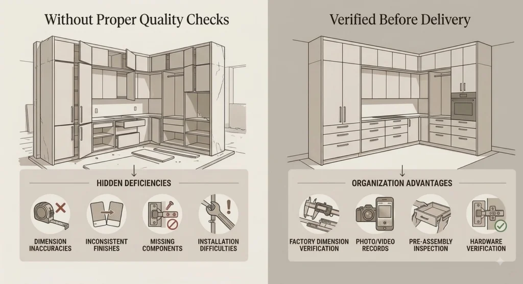 Custom Cabinetry Quality Control Verified Inspection Vs Faulty Installation