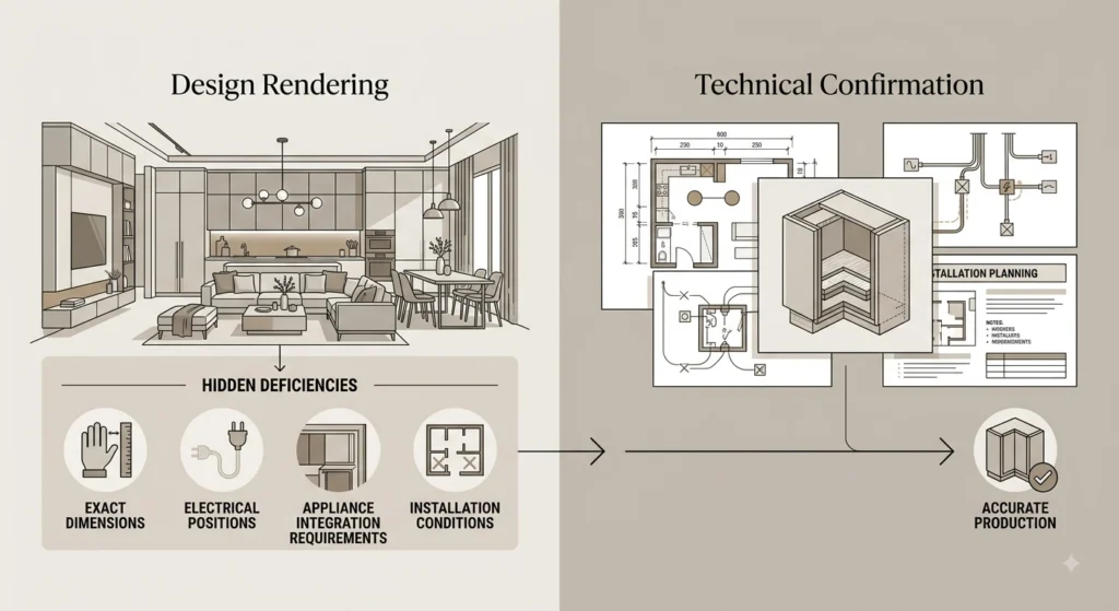 Open-Plan Living And Kitchen Design Rendering & Floor Plans