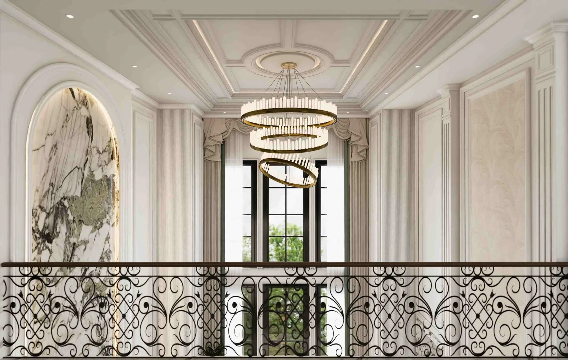 Modern Gold Chandelier