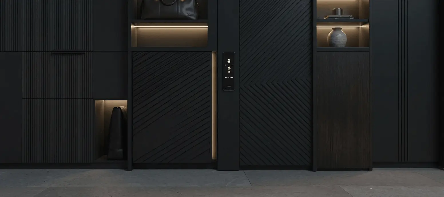 Dark minimalist custom cabinet