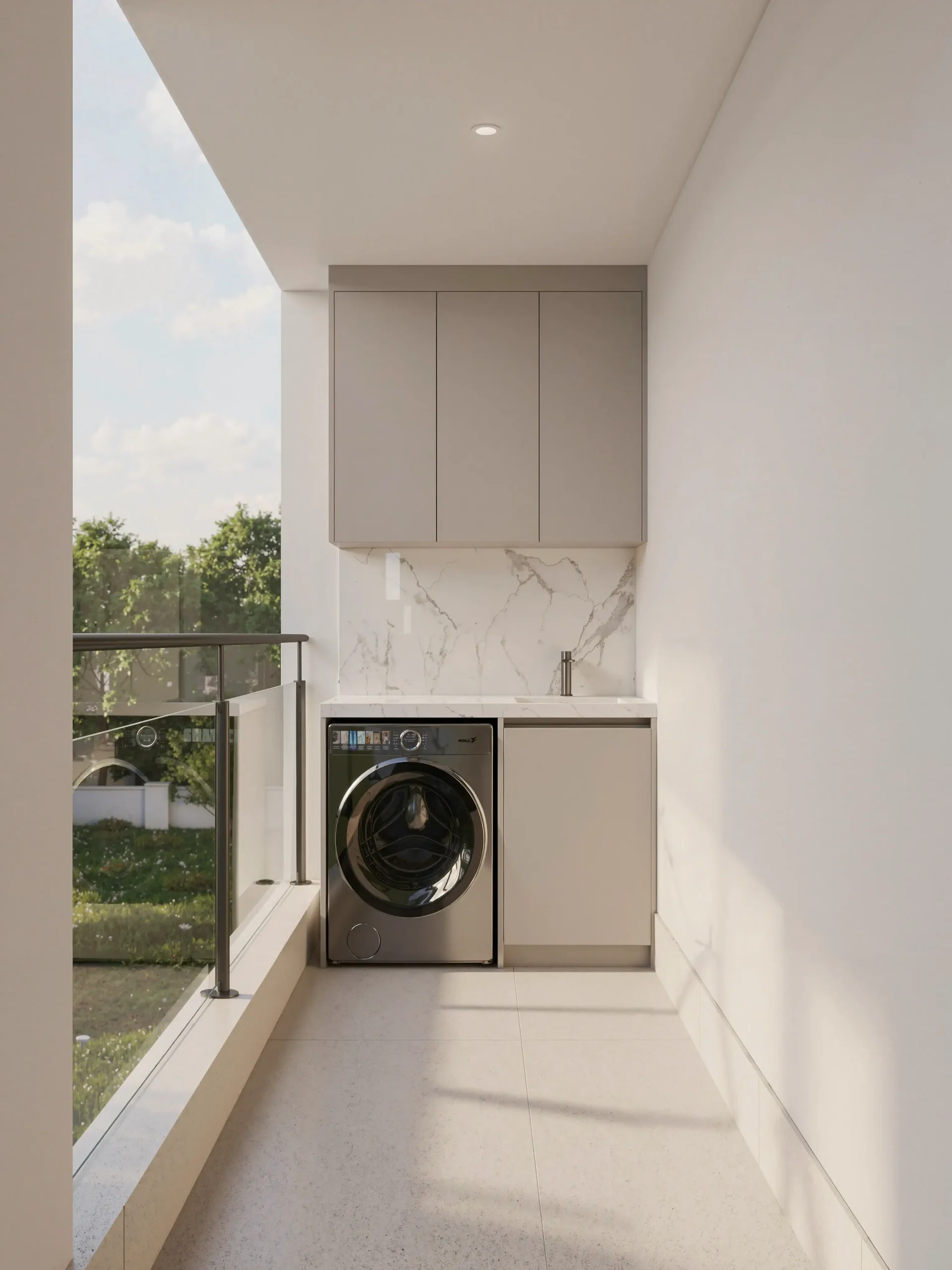 Apartment Balcony Laundry Space