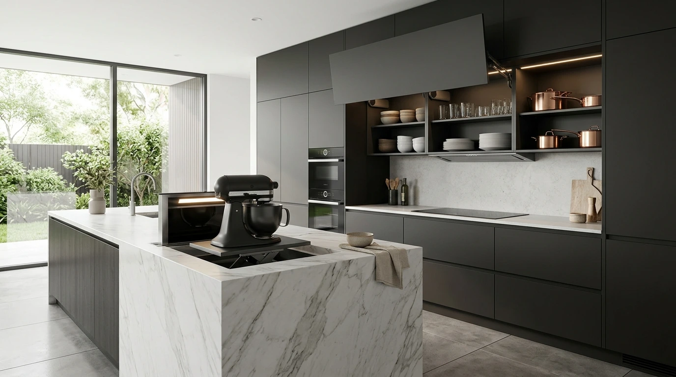 Automated Lift Cabinets & Pop-Up Appliance Storage