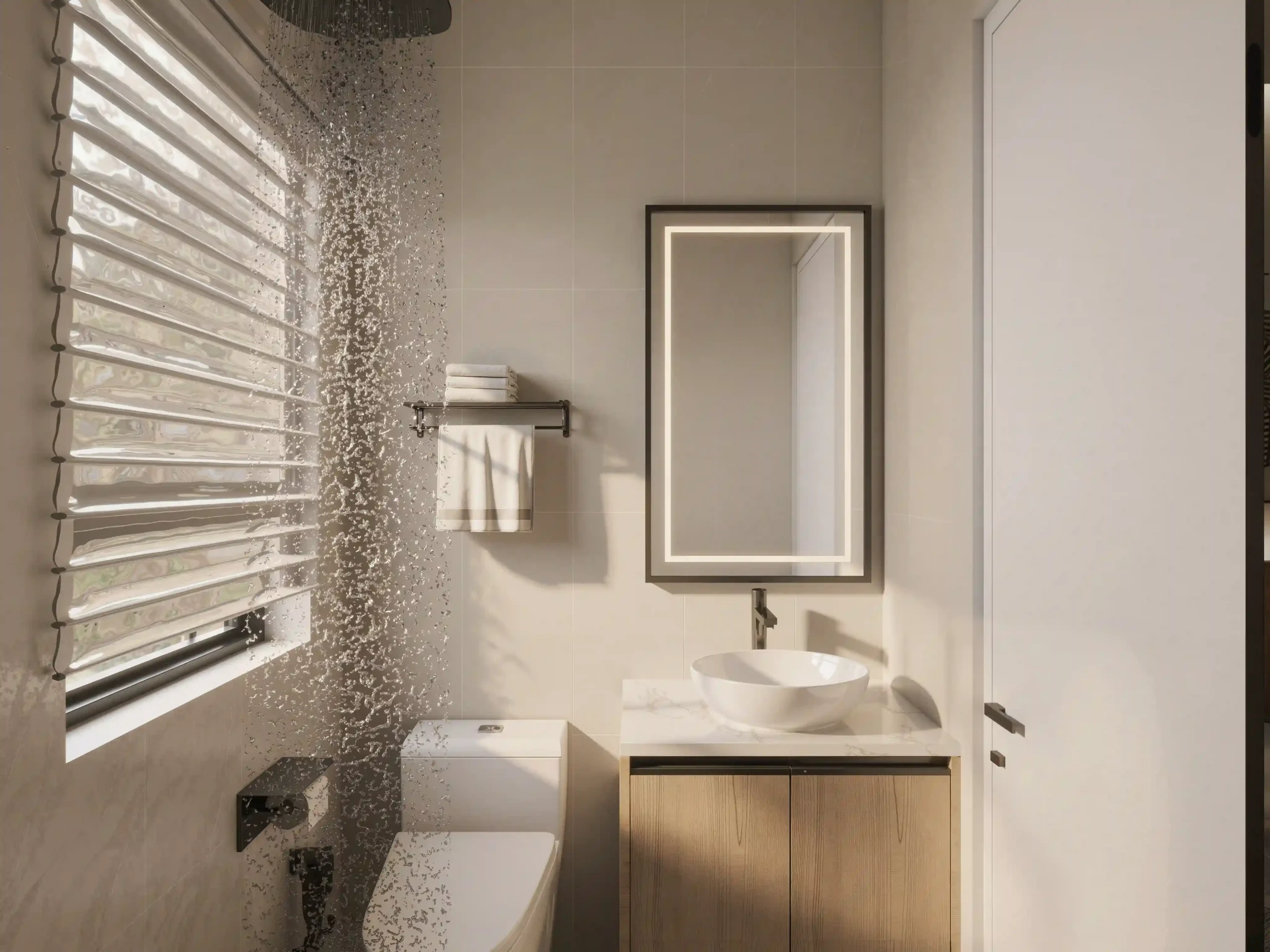 Shower Stall & Vanity Sink
