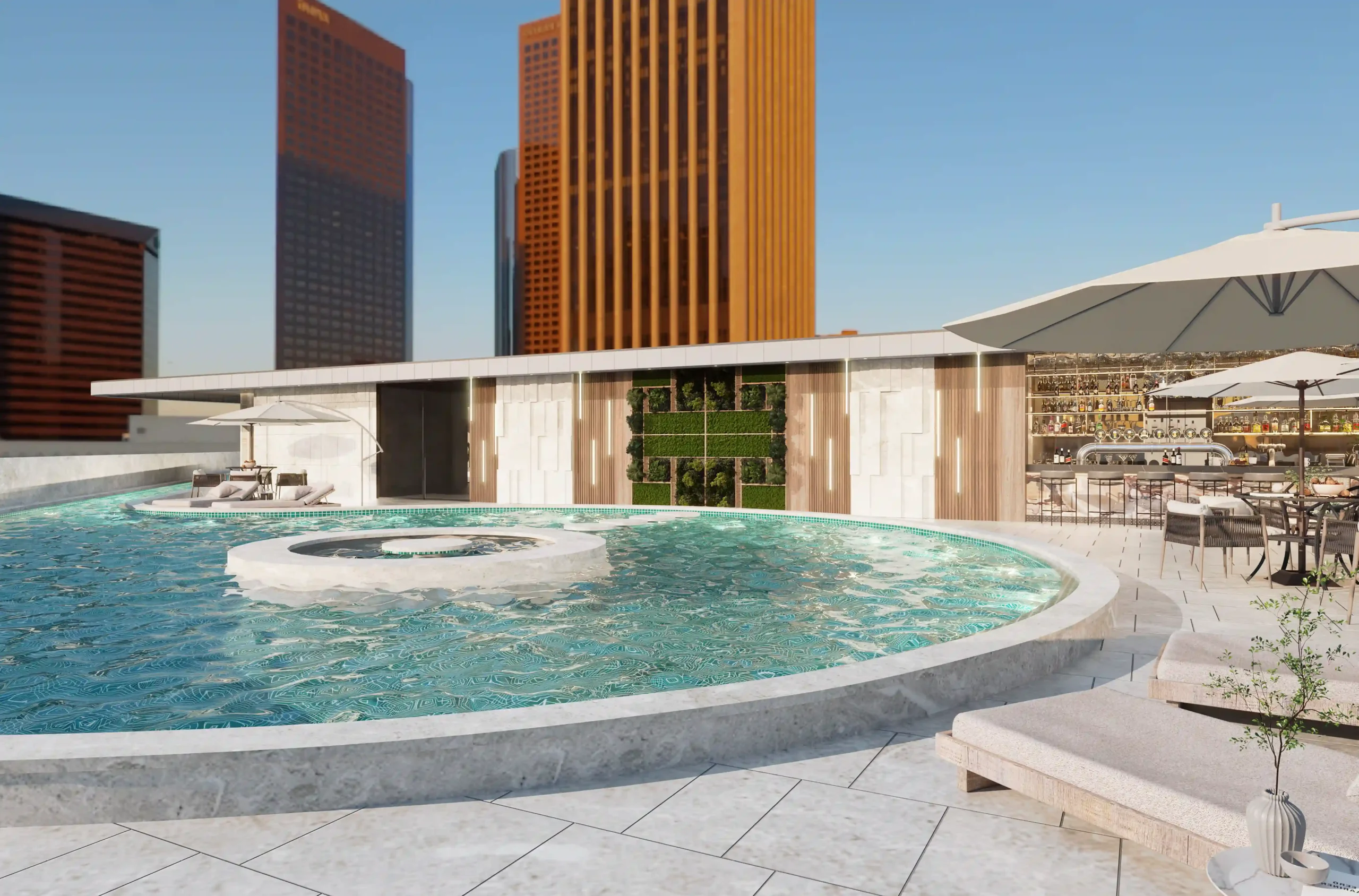 Curved Swimming Pool