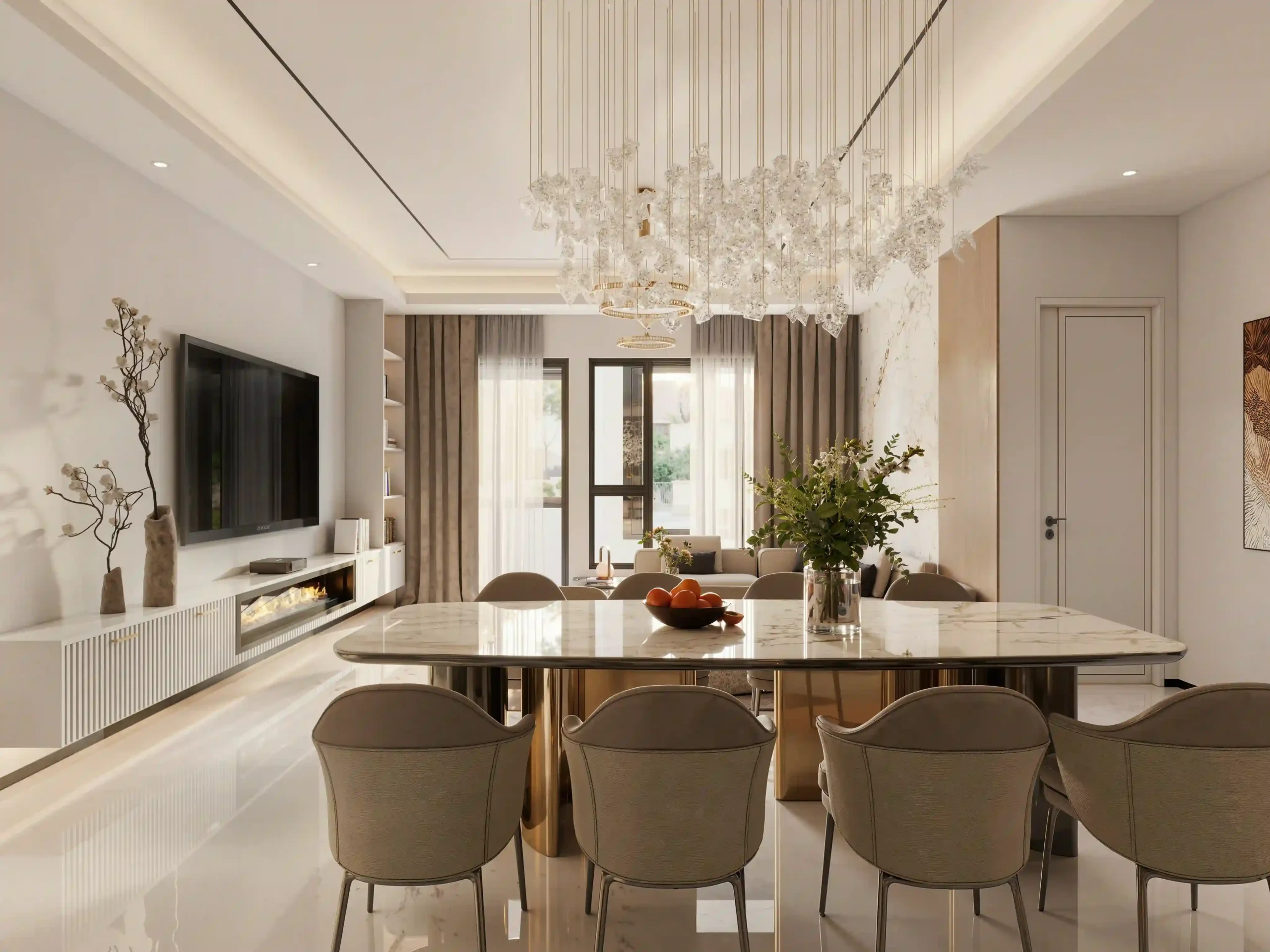 Elegant Dining Table Setup