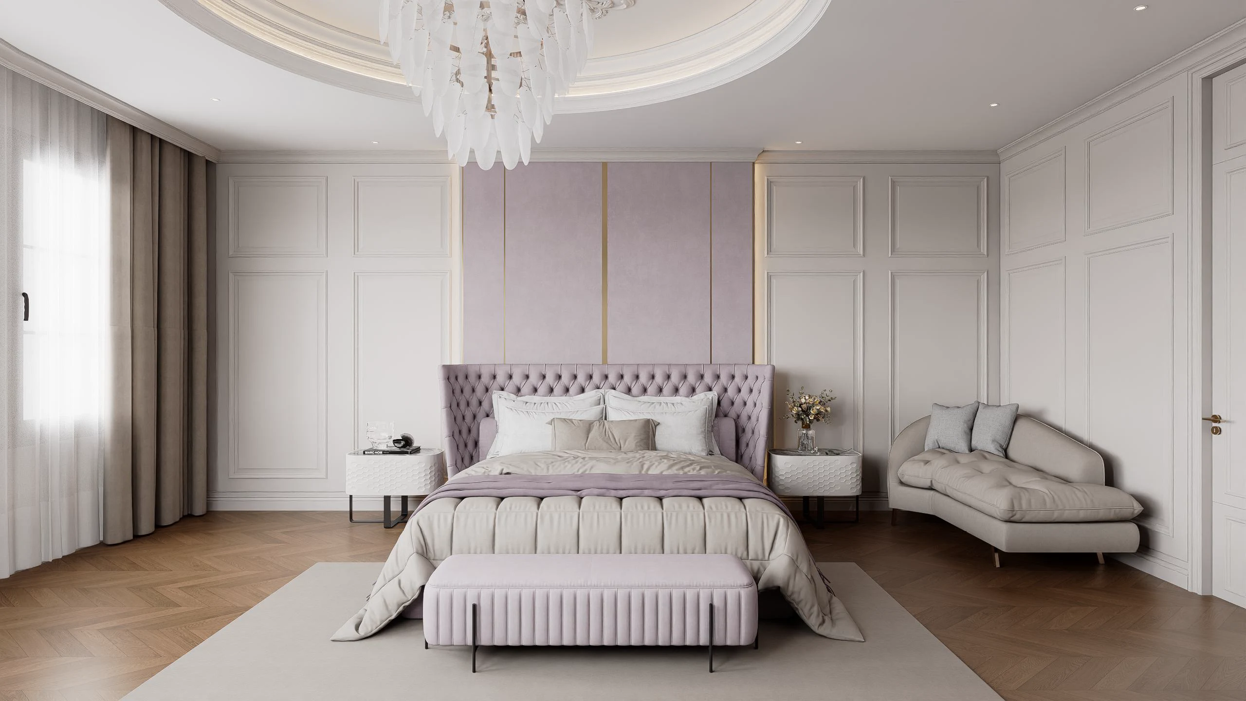 Guest Suite Purple Bedroom
