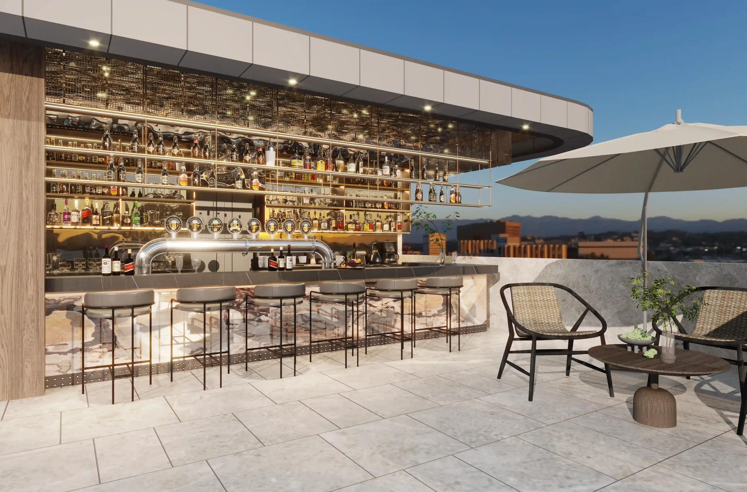 Rooftop Bar Counter