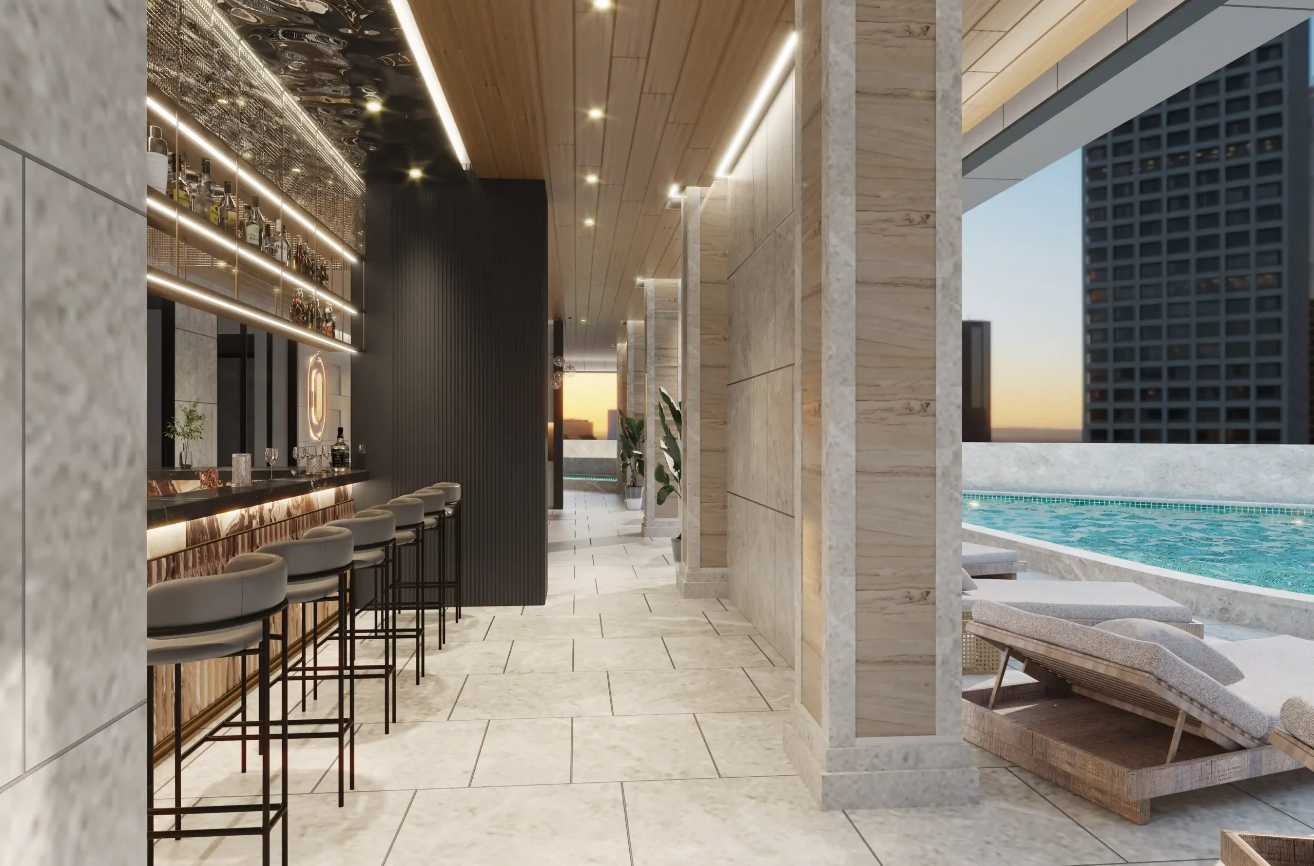 Poolside Bar Walkway