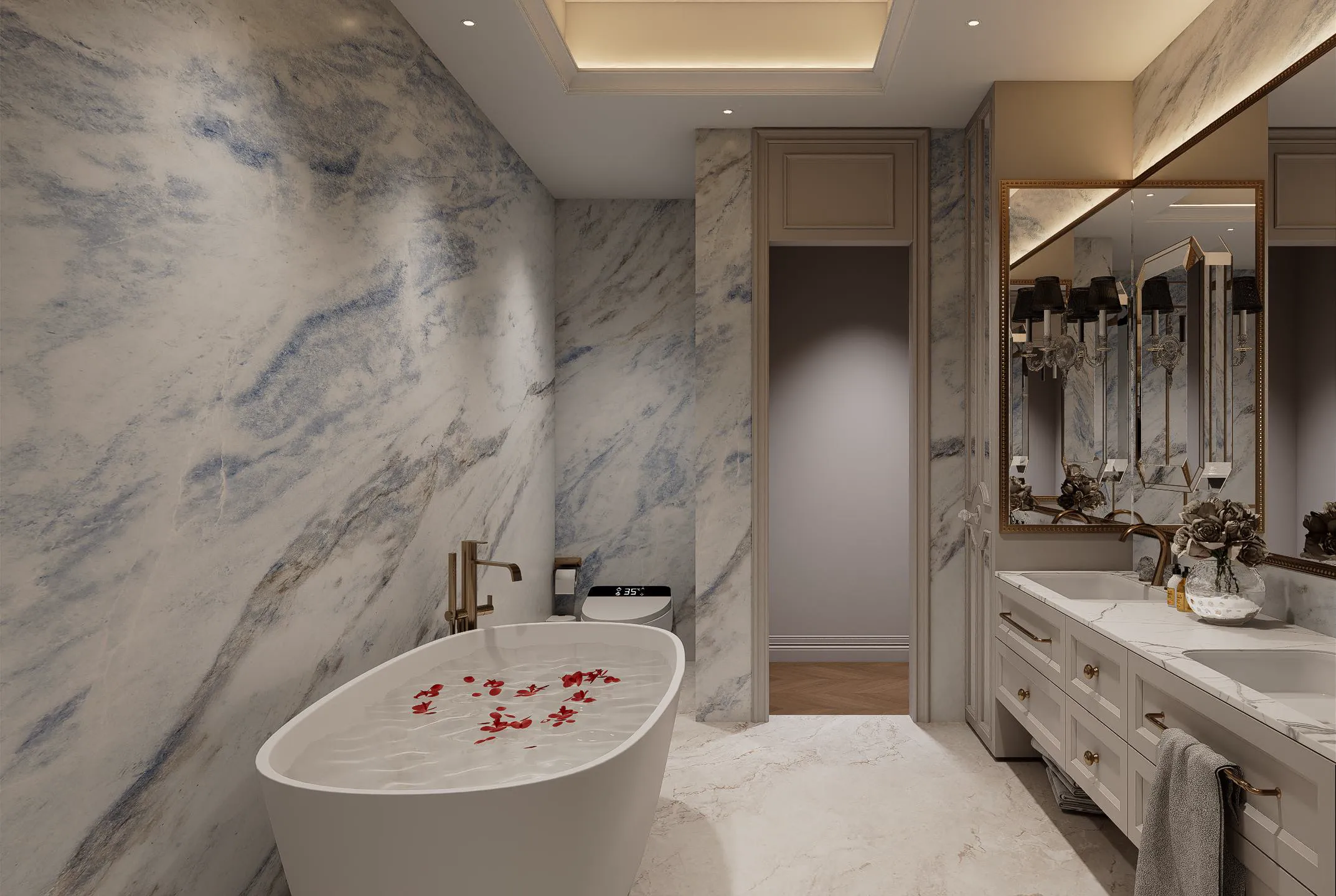 Freestanding Tub & Smart Toilet