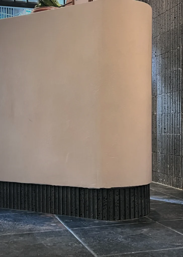 Vertical Fluted Black Porcelain Skirting Tiles & Baseboard Tiles