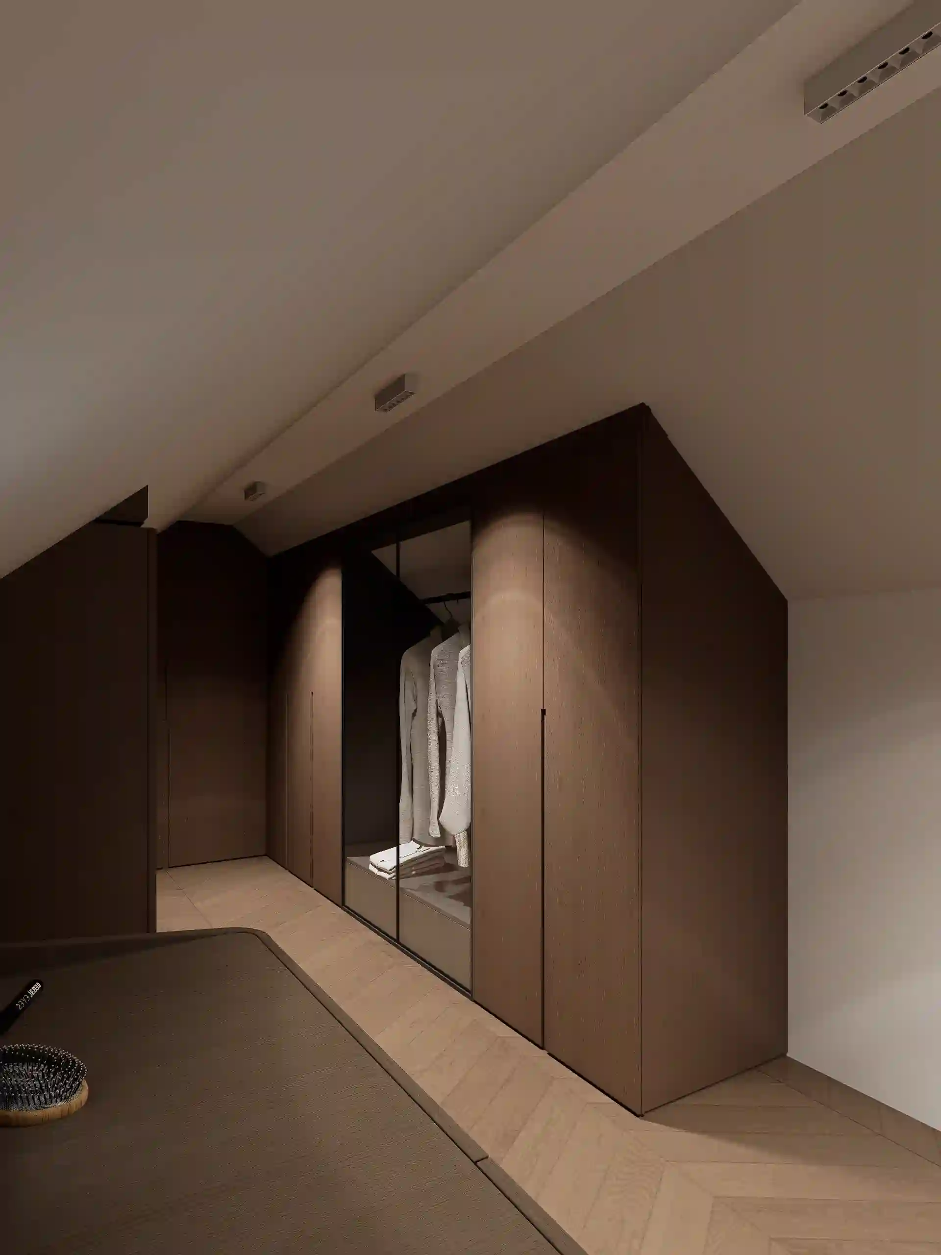 Custom Wardrobe Units Under Sloping Roof