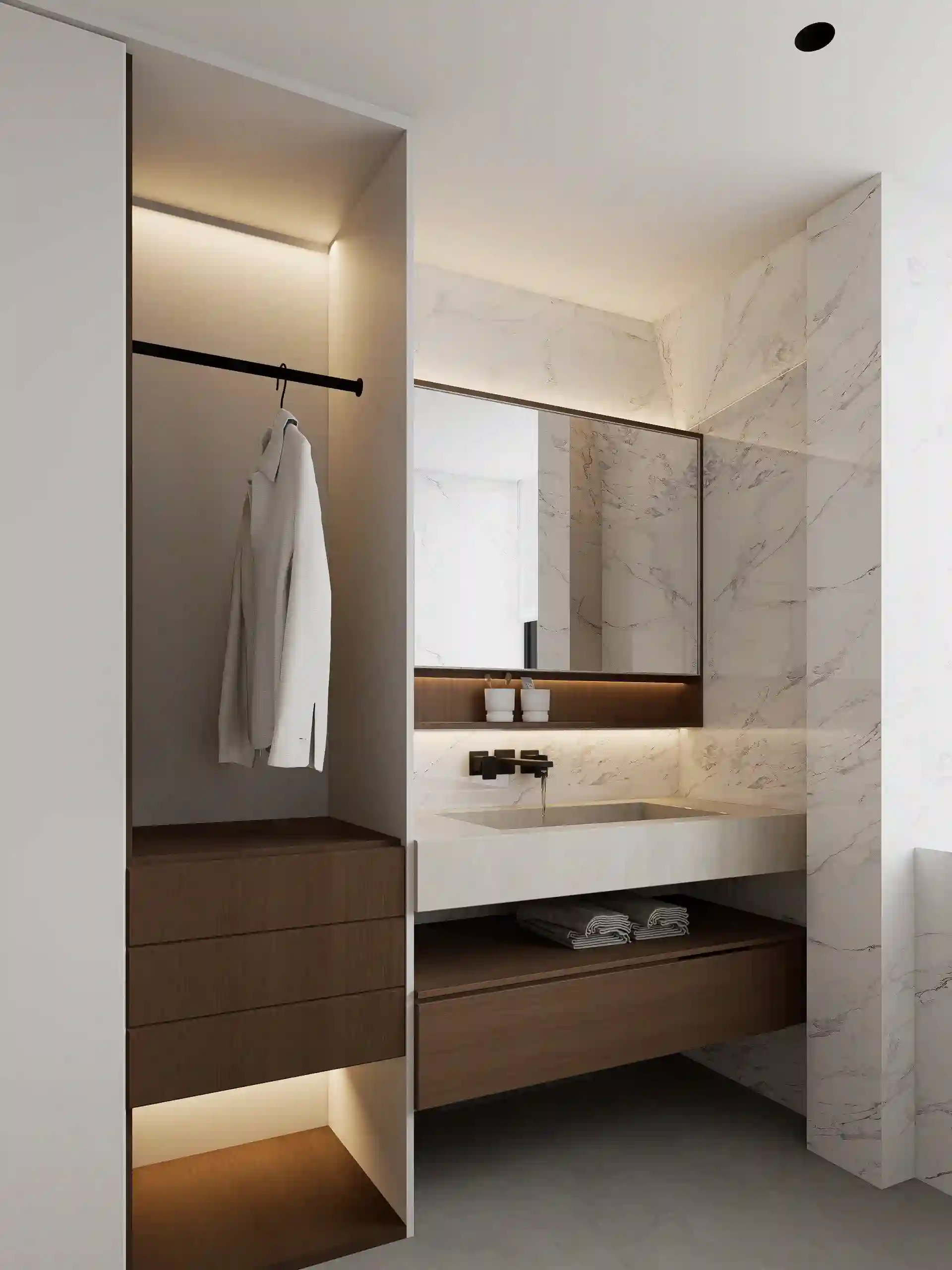 Hotel-style Bathroom Sink Counter