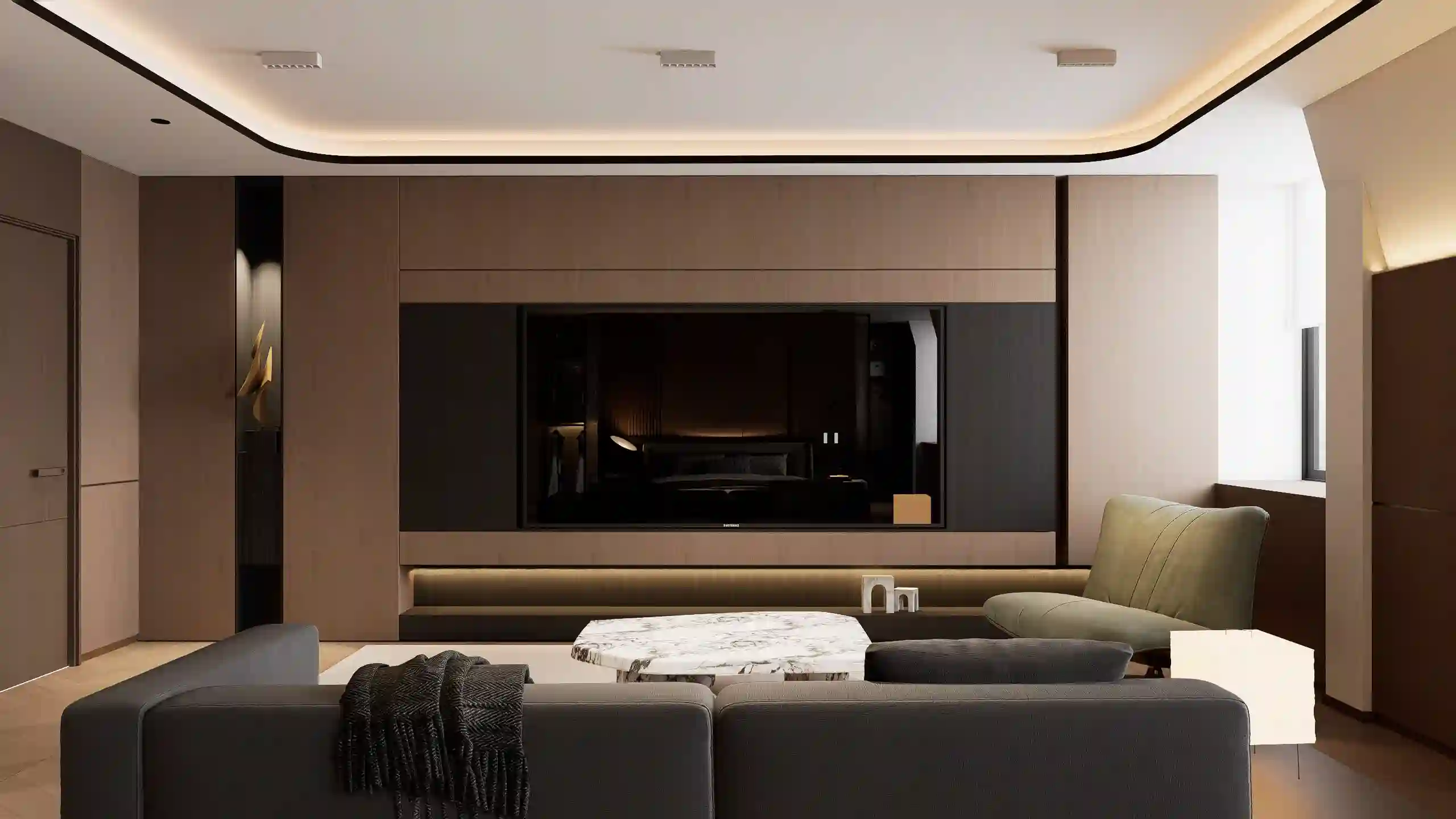 Master Bedroom TV Feature Wall