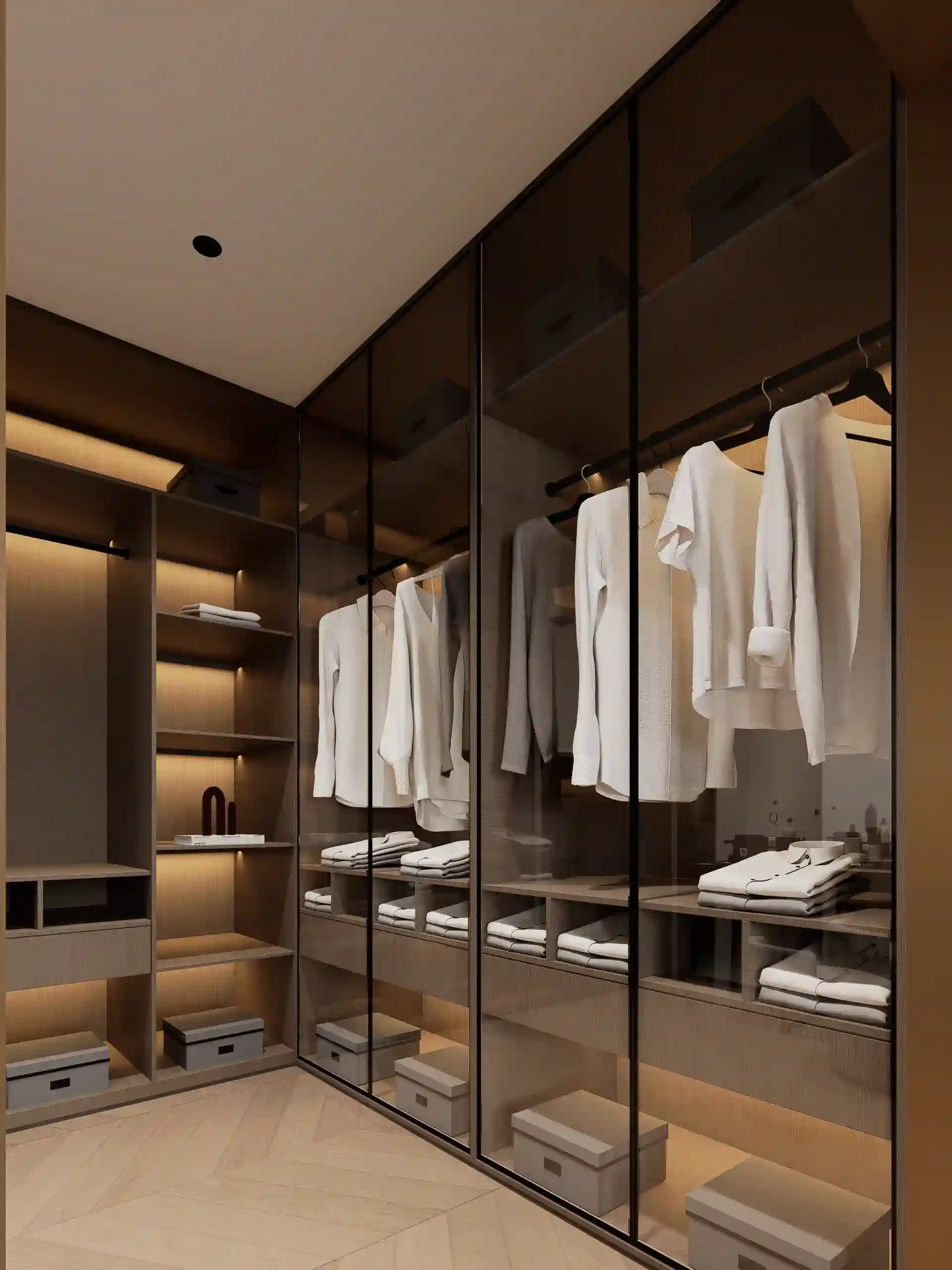 Glass Wardrobe Interior