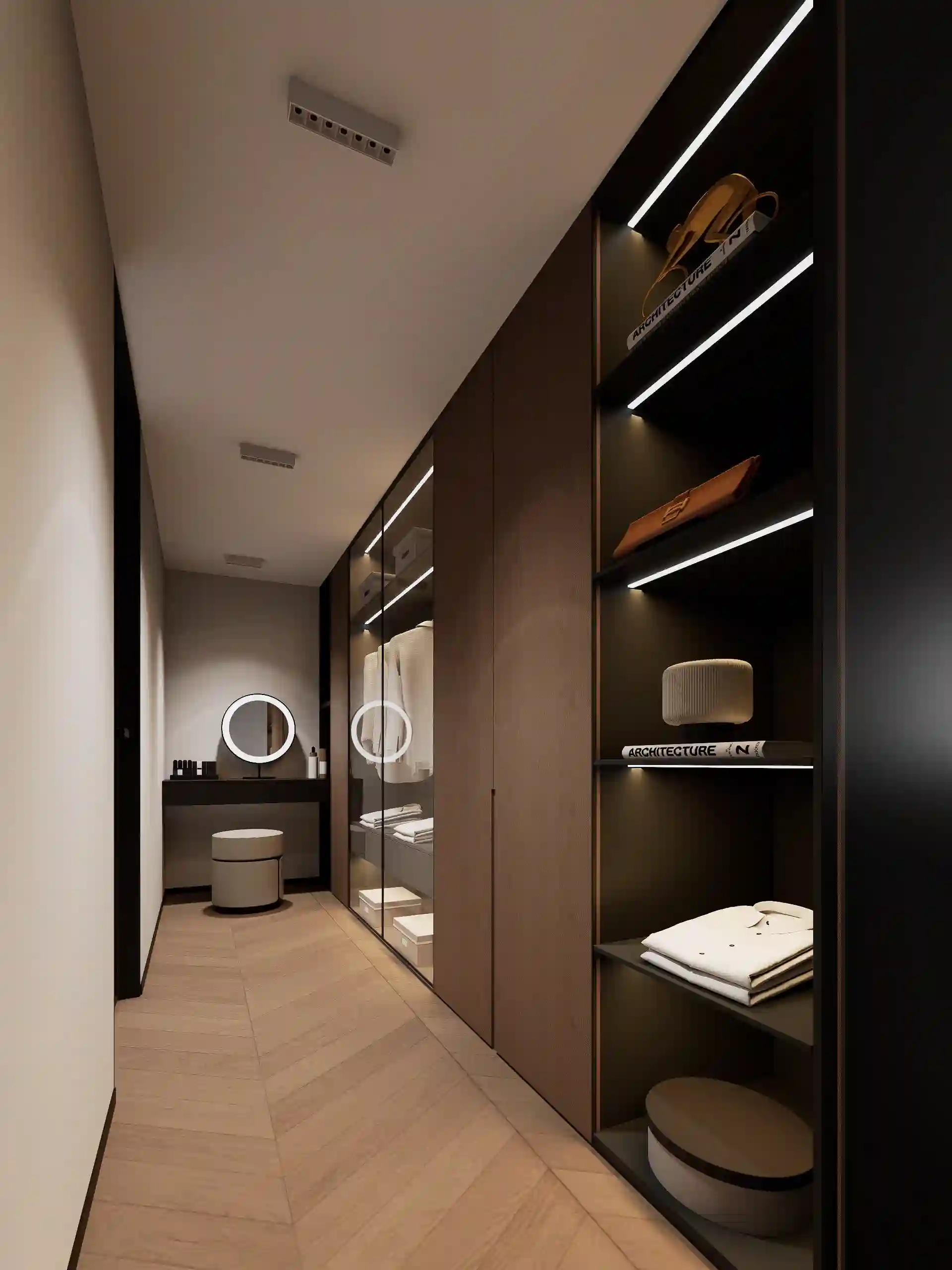 Wardrobe & Vanity Area
